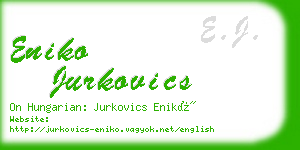 eniko jurkovics business card